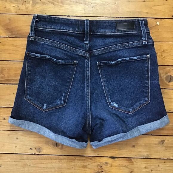 Abercrombie &Fitch distressed jeans shorts Simone high rise 24 high waist waiste - Picture 2 of 9